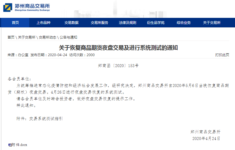 郑商所公告