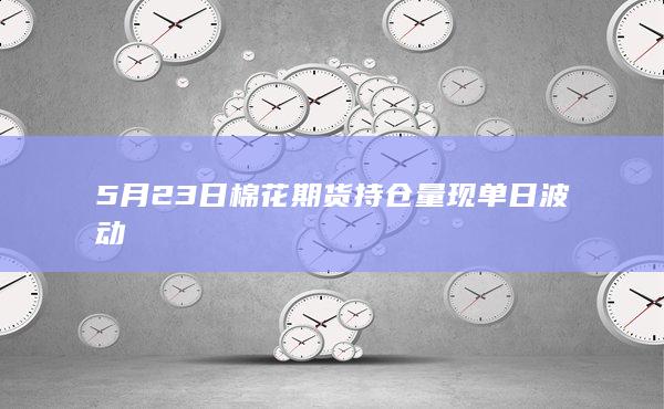 5月23日棉花期货持仓量现单日波动