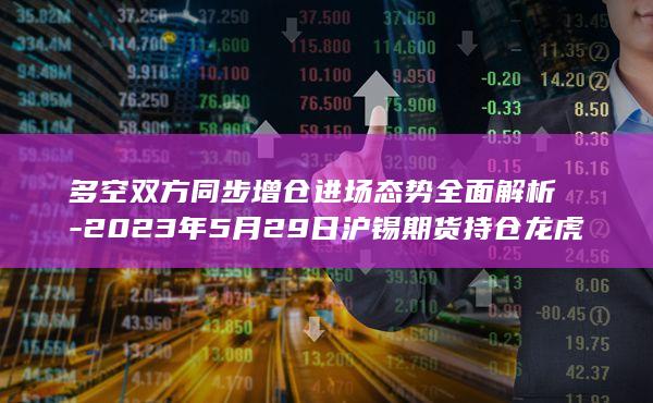 2023年5月29日沪锡期货持仓龙虎榜深度分析报告