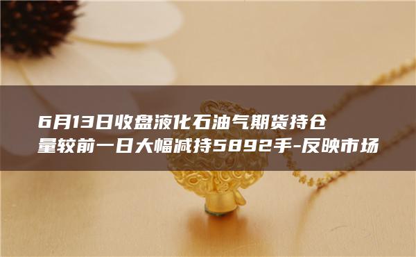 6月13日收盘液化石油气期货持仓量较前一日大幅减持5892手