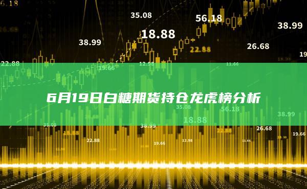 6月19日白糖期货持仓龙虎榜分析