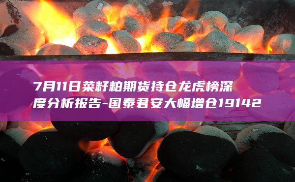 国泰君安大幅增仓19142手空单的详细解读与市场影响评估