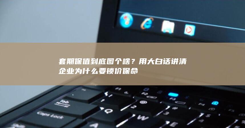 用大白话讲清企业为什么要锁价保命