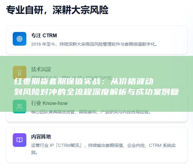 红枣期货套期保值实战