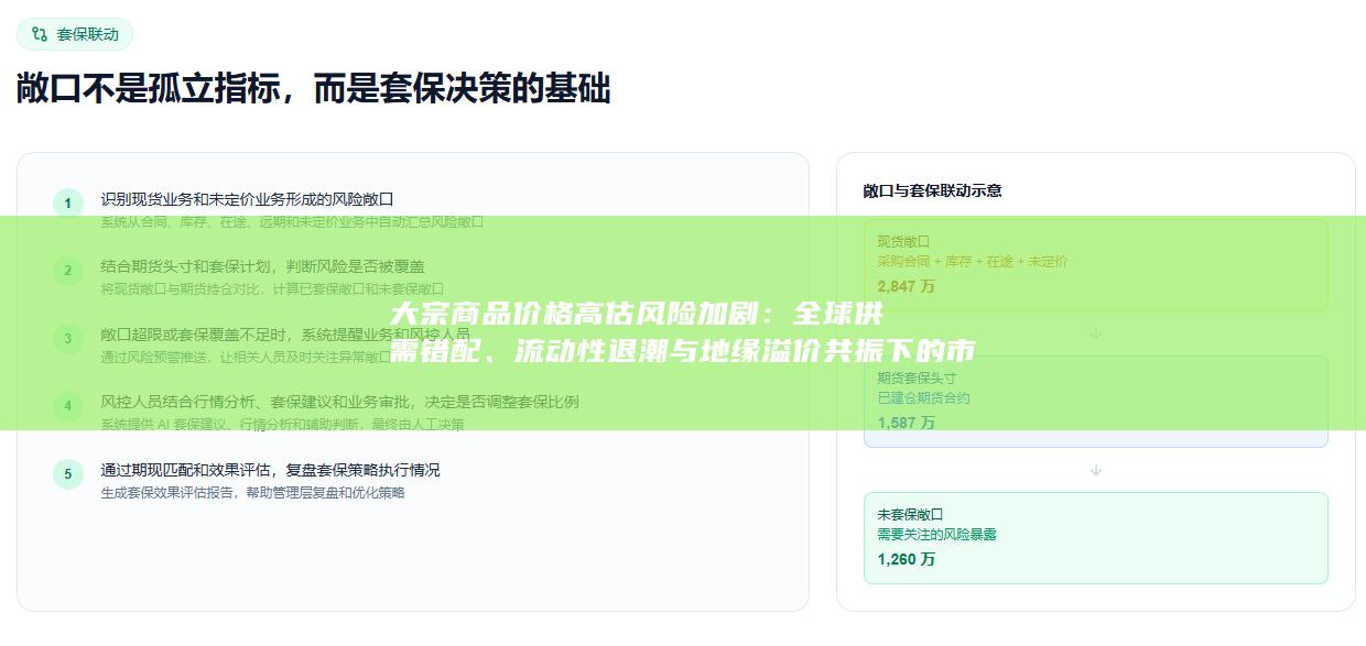 大宗商品价格高估风险加剧