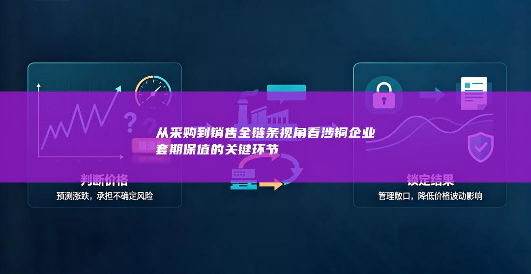 从采购到销售全链条视角看涉铜企业套期保值的关键环节