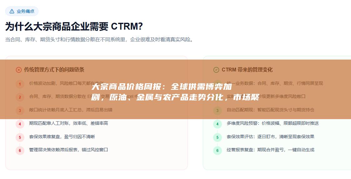 大宗商品价格周报