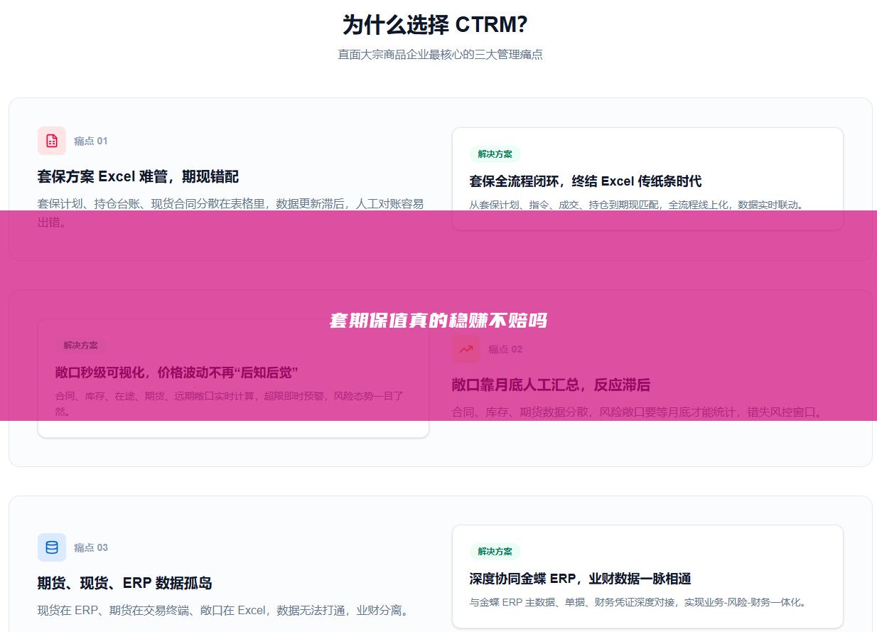 套期保值真的稳赚不赔吗