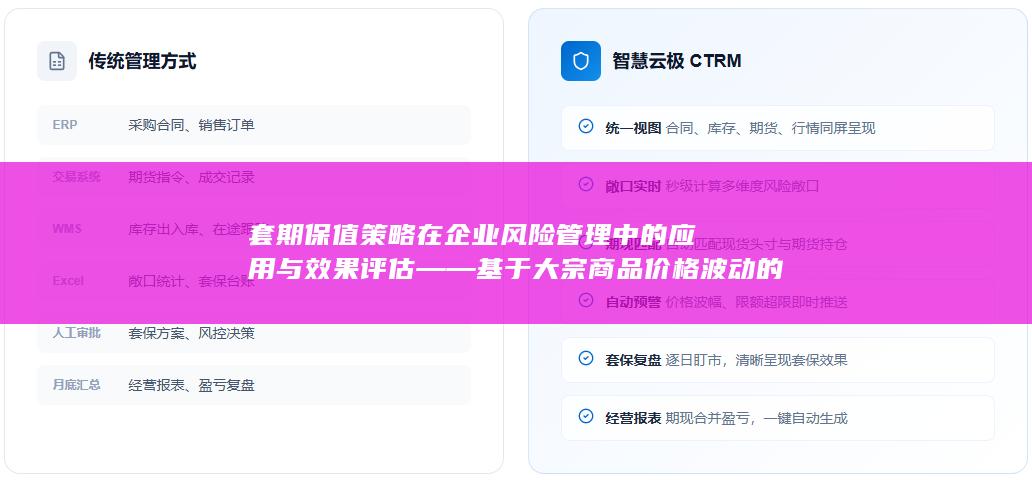 套期保值策略在企业风险管理中的应用与效果评估——基于大宗商品价格波动的实证分析