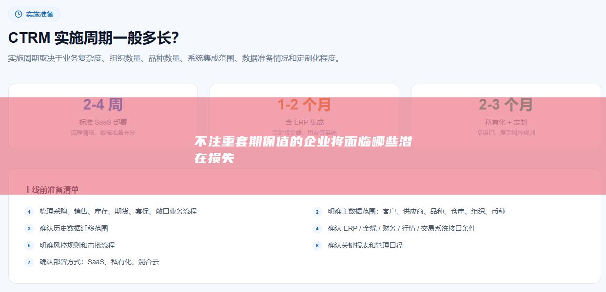 不注重套期保值的企业将面临哪些潜在损失