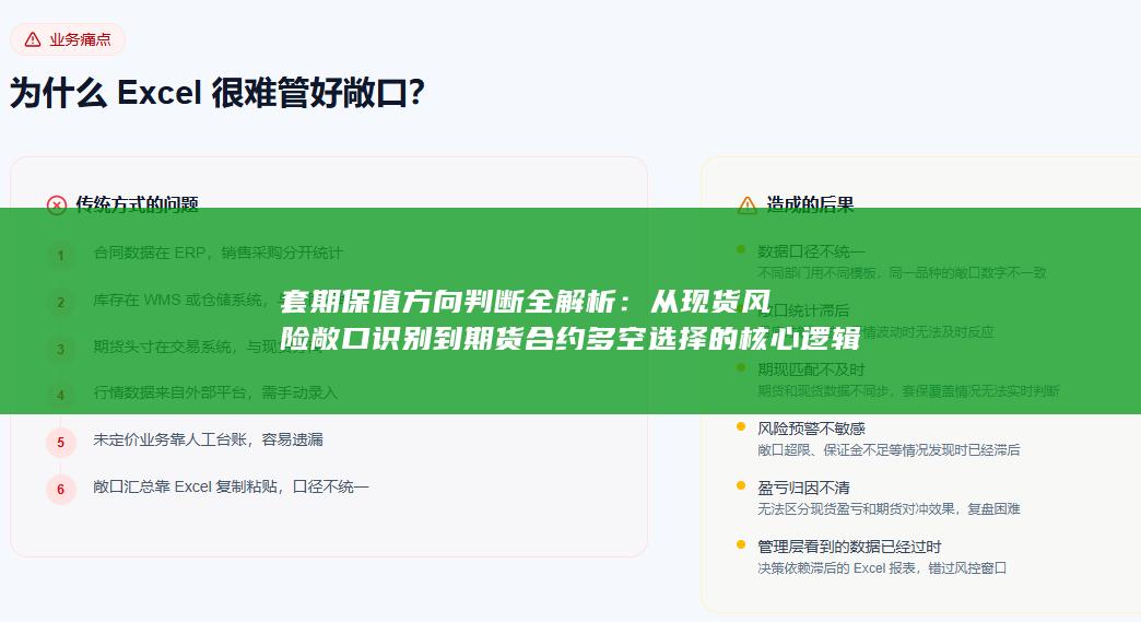 从现货风险敞口识别到期货合约多空选择的核心逻辑与实战步骤指南