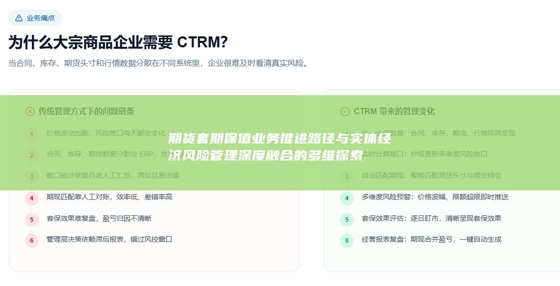 期货套期保值业务推进路径与实体经济风险管理深度融合的多维探索