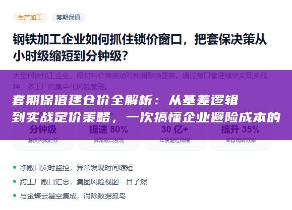 一次搞懂企业避险成本的核心密码