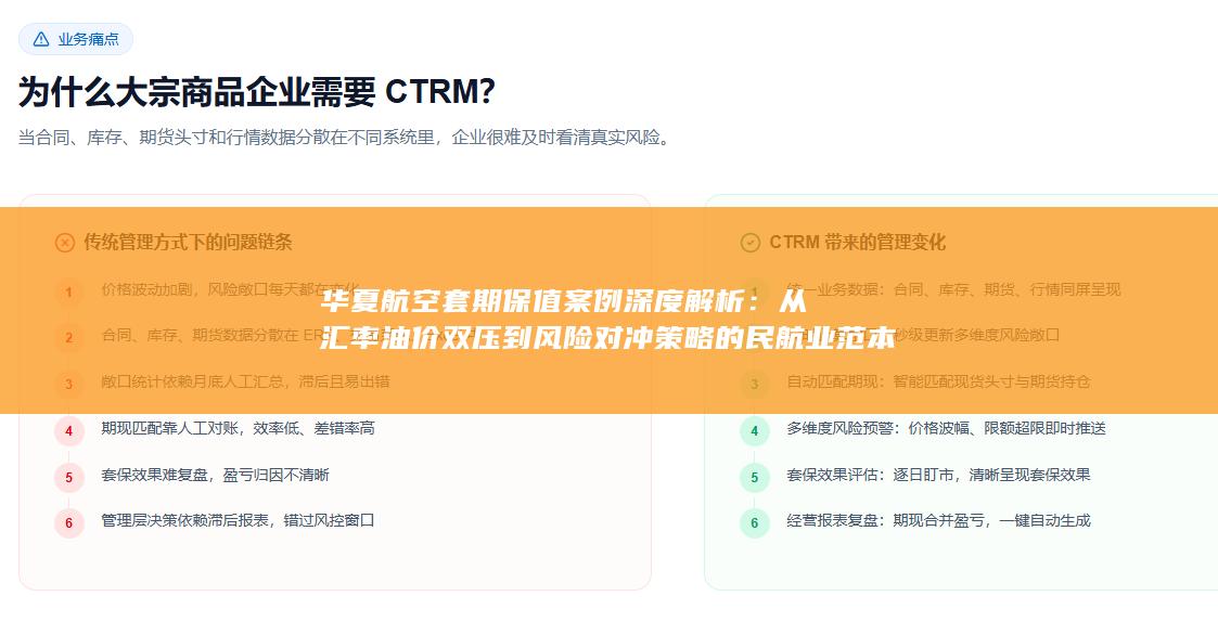 从汇率油价双压到风险对冲策略的民航业范本