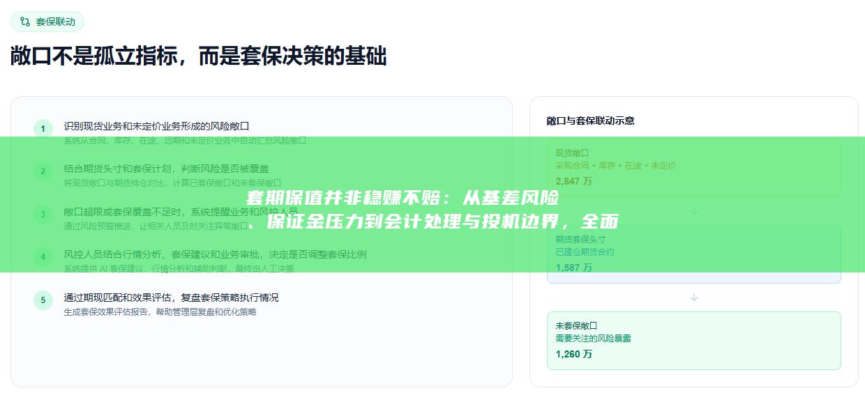 套期保值并非稳赚不赔