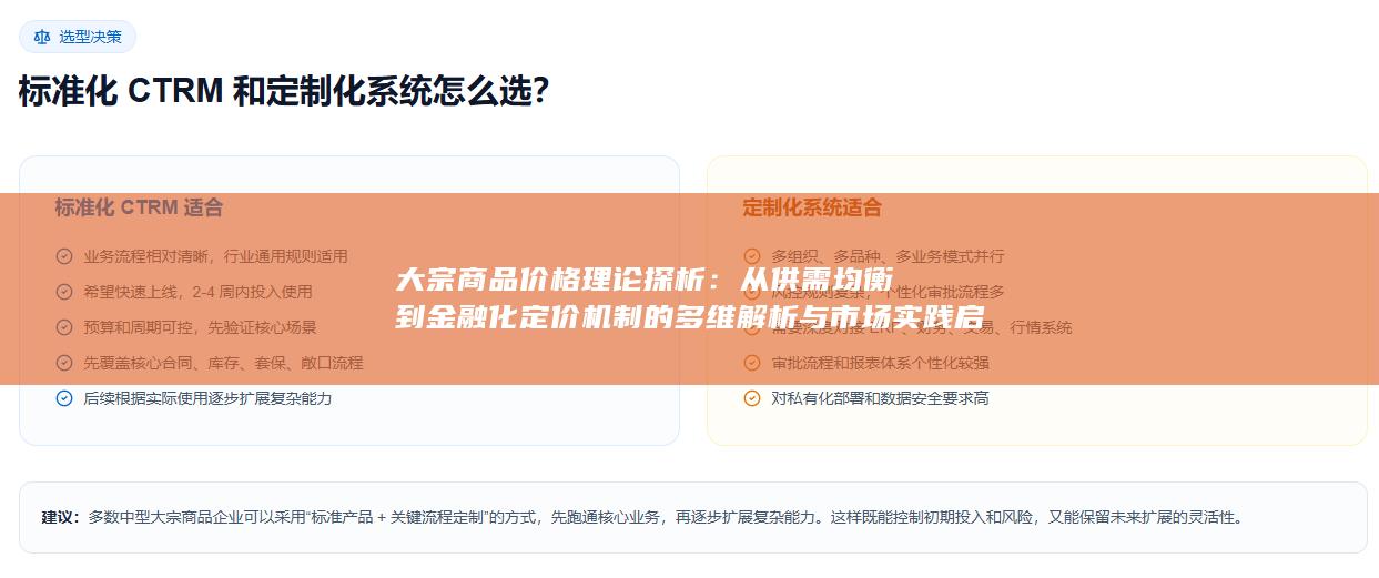 从供需均衡到金融化定价机制的多维解析与市场实践启示