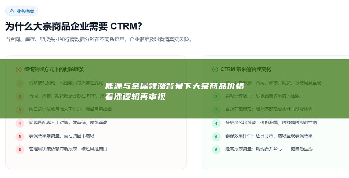 能源与金属领涨背景下大宗商品价格看涨逻辑再审视
