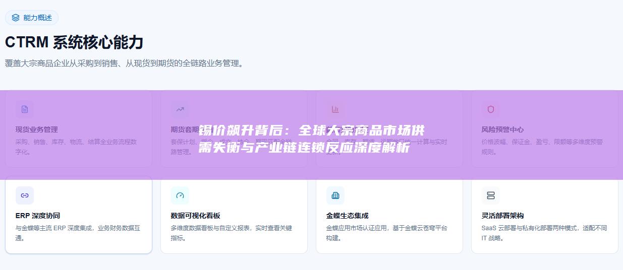 锡价飙升背后
