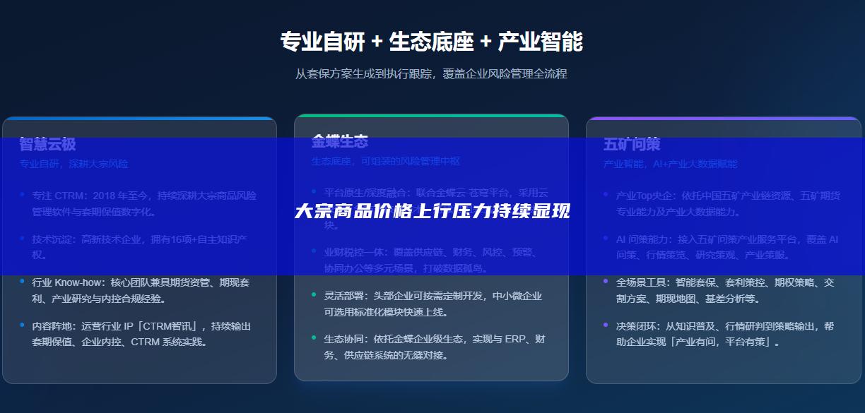 大宗商品价格上行压力持续显现