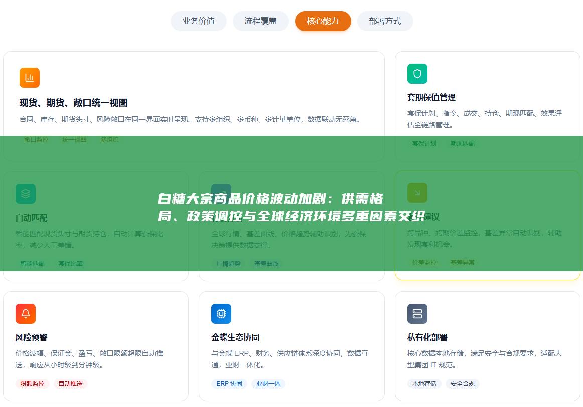 白糖大宗商品价格波动加剧