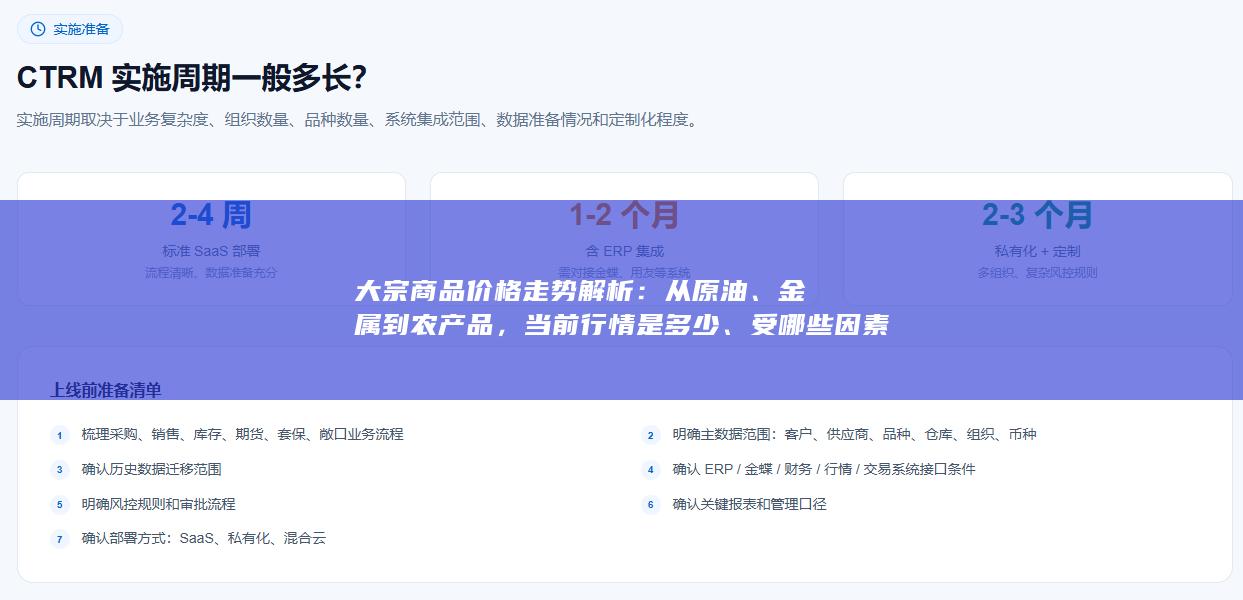 大宗商品价格走势解析