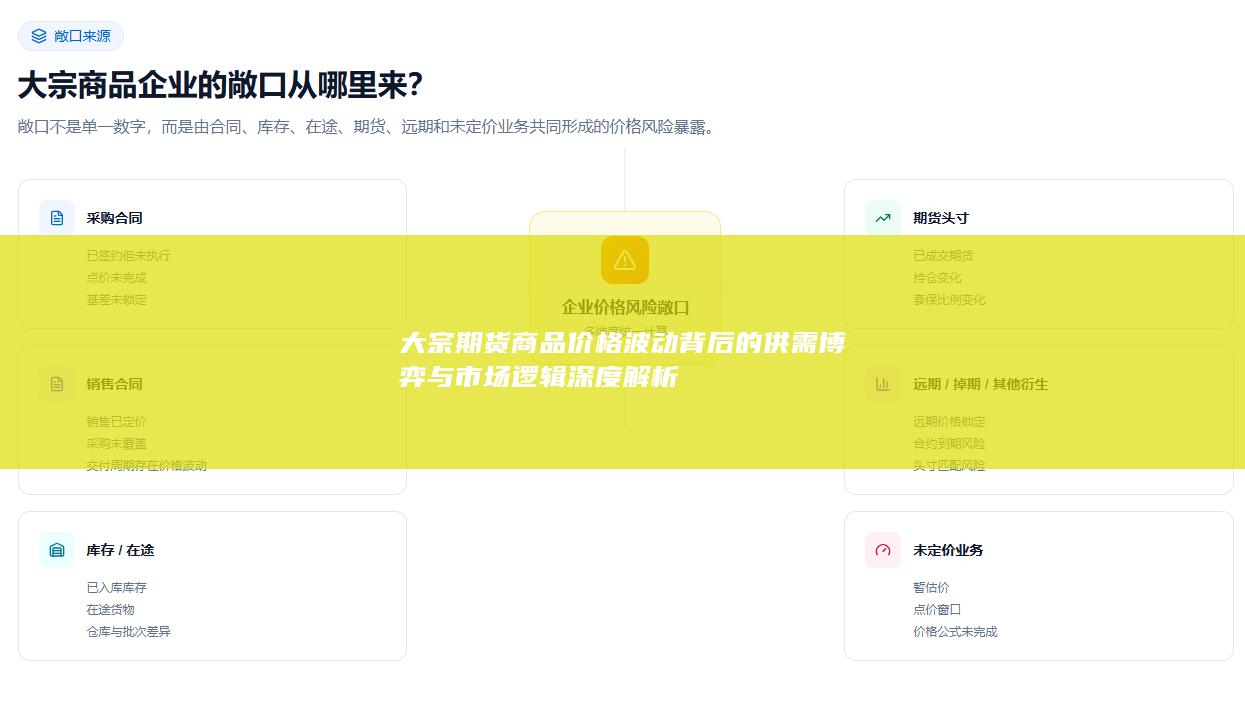 大宗期货商品价格波动背后的供需博弈与市场逻辑深度解析