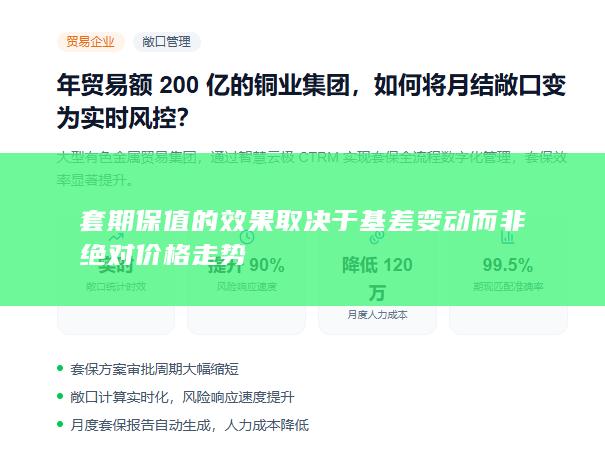 套期保值的效果取决于基差变动而非绝对价格走势