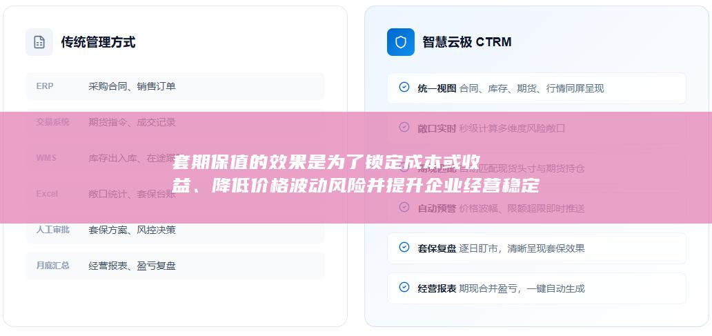 而非追求额外投机利润