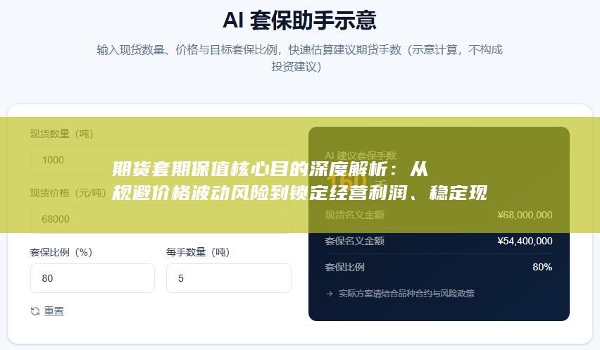 期货套期保值核心目的深度解析
