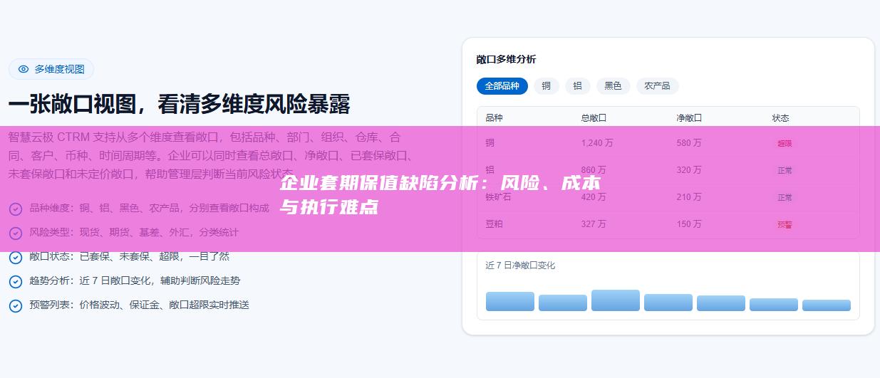企业套期保值缺陷分析