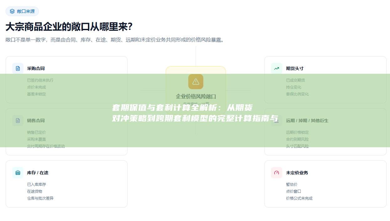 套期保值与套利计算全解析