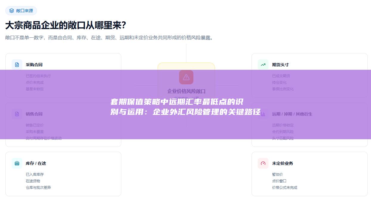 套期保值策略中远期汇率最低点的识别与运用