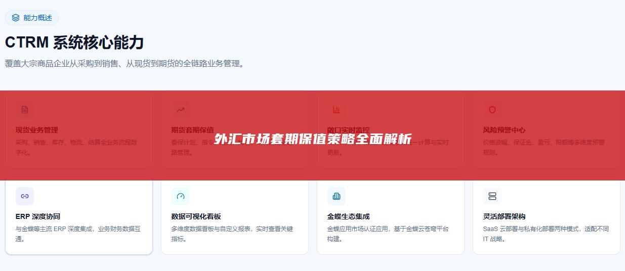 外汇市场套期保值策略全面解析