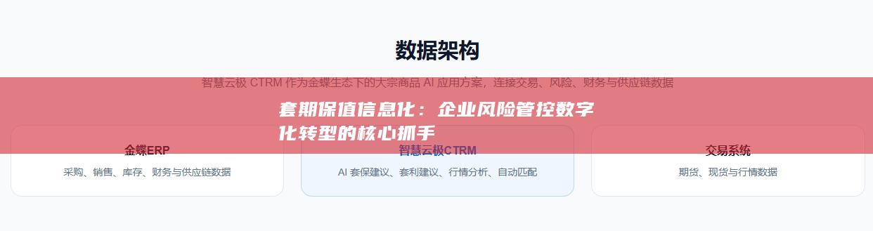 企业风险管控数字化转型的核心抓手