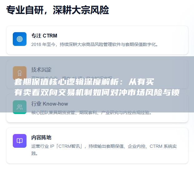 套期保值核心逻辑深度解析
