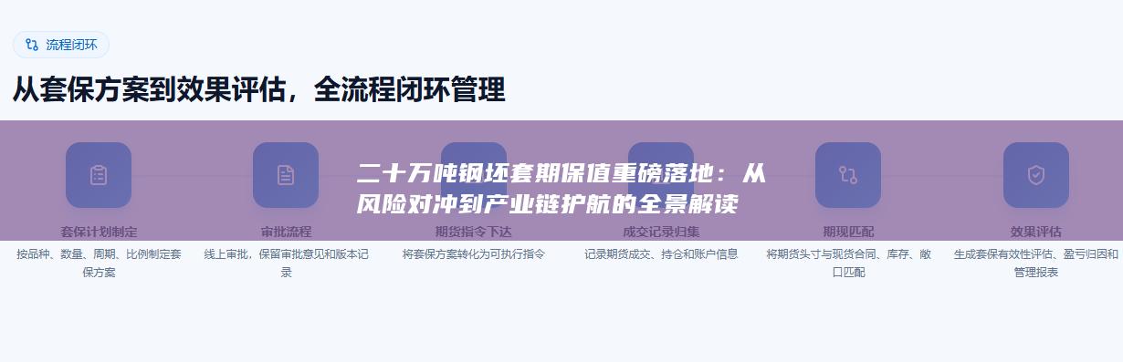 从风险对冲到产业链护航的全景解读
