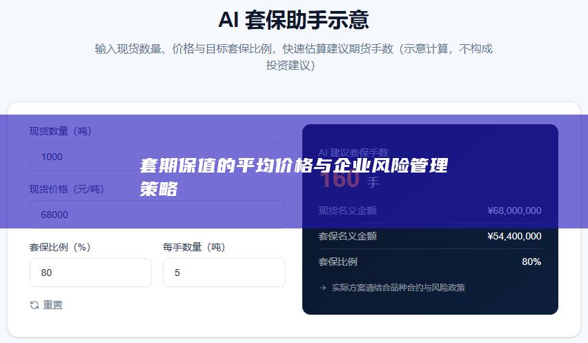 套期保值的平均价格与企业风险管理策略