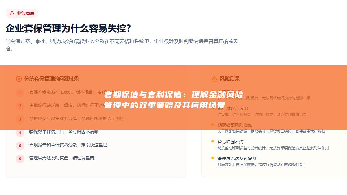 理解金融风险管理中的双重策略及其应用场景