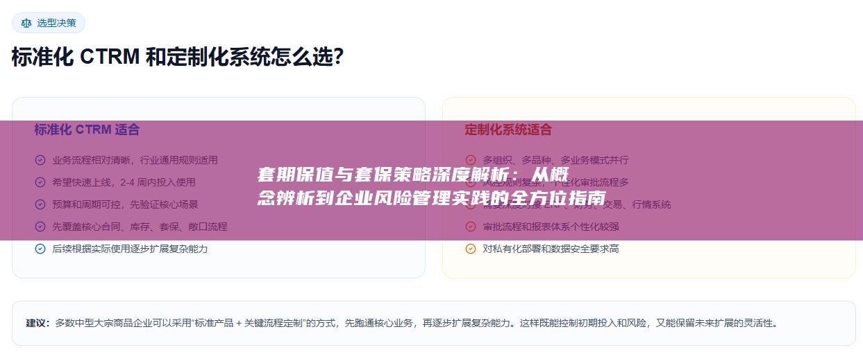从概念辨析到企业风险管理实践的全方位指南