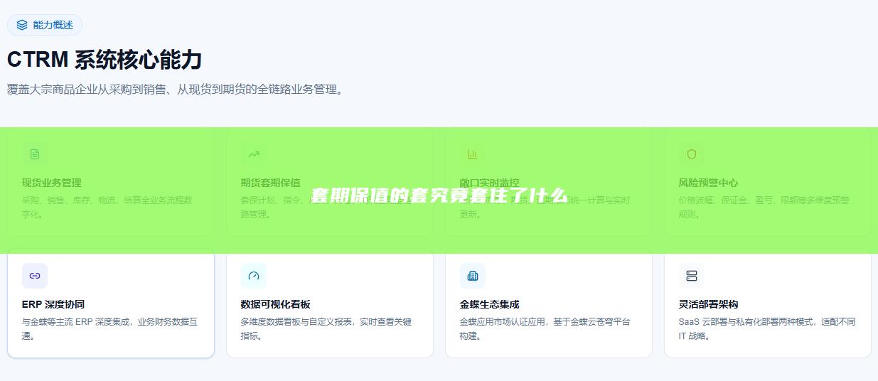 套期保值的套究竟套住了什么