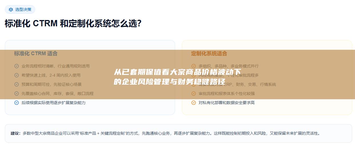 从已套期保值看大宗商品价格波动下的企业风险管理与财务稳健路径